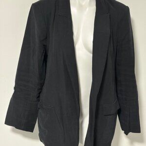 SIMPLY VERA WANG BLACK OPEN FRONT BLACK BLAZER WITH ROLL-TAB SLEEVES XL